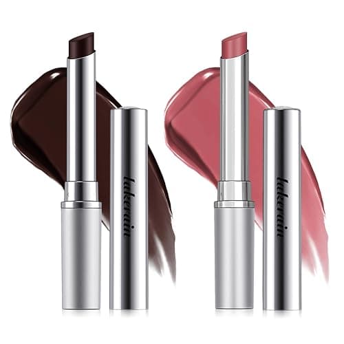 2PCS Honey Lipstick Tinted Lip Balm - Sheer Hydrating Lipstick for All Skin Tones - Moisturizing Lip Color, Nourishing Lip Balm with a Hint of Natural Black Cherry Tint (Black & Pink) - Image 1