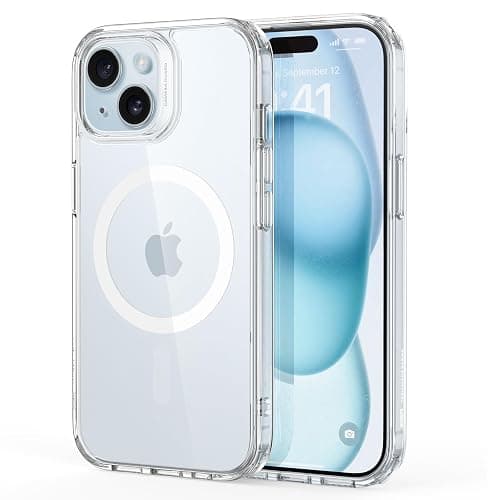 ESR for iPhone 15 Case, Compatible with MagSafe, Military-Grade Protection, Yellowing Resistant, Scratch-Resistant Back, Magnetic Phone Case for iPhone 15, Classic Series, Clear - iPhone 15 - B-Clear - Image 1