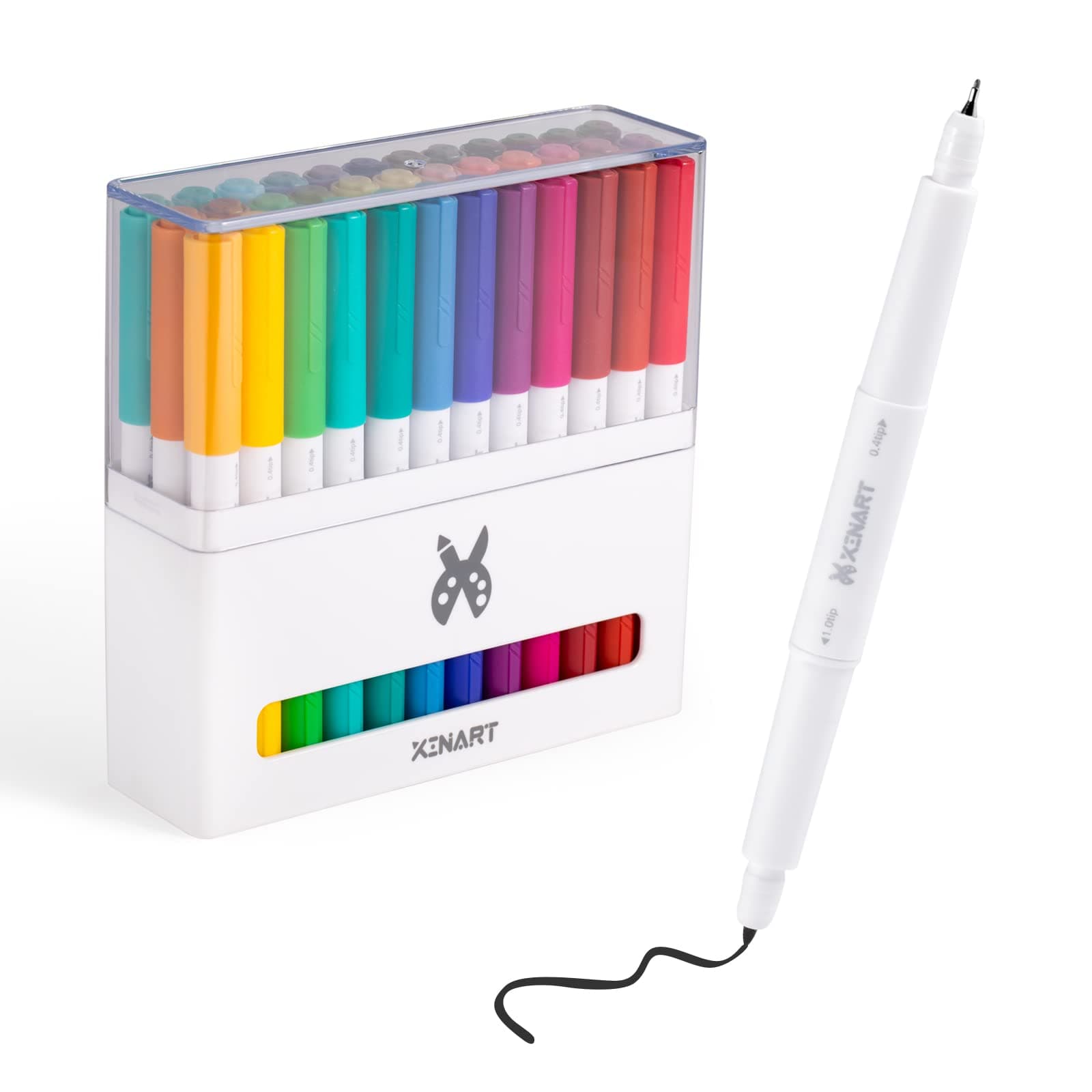 Dual Tip Pens for Cricut Maker 3/Maker/Explore 3 /Air 2/Air, Dual Tip Marker Pens Set of 36 Colors Writing Drawing Pen for Cricut Cutting Machine (0.4 Tip & 1.0 Tip) - Image 1