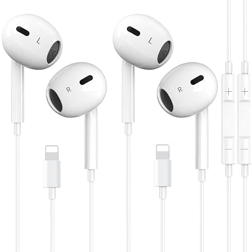 2 Packs-for iPhone Headphones Wired Earbuds/Earphones Nosie Reduction Built-in Microphone & Volume Control Headsets Compatible with iPhone 14/13/12/11/XR/XS/X/8/7/SE/Pro/Pro Max - Image 1