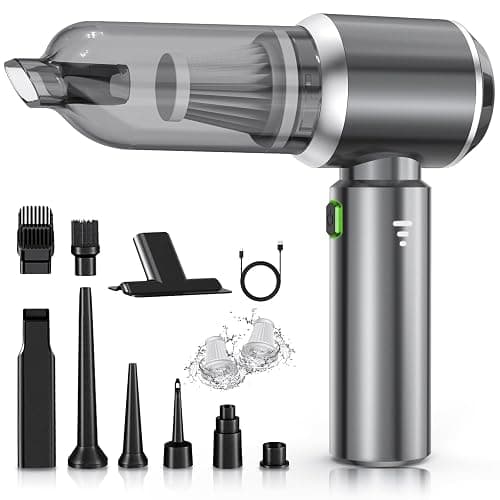 NVKHG Aspirabriciole Senza Fili, 26000Pa Aspirapolvere Auto Portatile, Aspiratore e Soffiatore con Motore Brushless, Mini Aspirapolvere Potente per Auto Casa Ufficio Peli di Domestici - Image 1