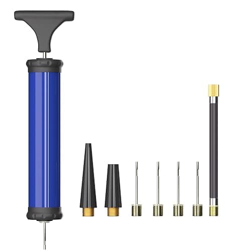 HDNNC Portable Ball Pump, Air Pump with 4 Needles 2 Nozzle 1 Extension Hose Great for Basketball Football Volleyball Soccer - Image 1