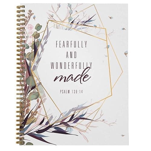Gotcha Covered Notebooks Softcover Wonderfully Made 8.5" x 11" Religious Spiral Notebook/Journal, 120 College Ruled Pages, Durable Gloss Laminated Cover, Gold Wire-o Spiral. Made in the USA - Image 1