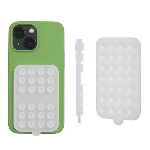 OCTOBUDDY - Silicone Double-Sided Suction Phone Case Detachable Mount - Hands-Free, Strong Grip Holder for Selfies & Videos - iPhone & Android Compatible - 2.5″ x 3.75″, Transparent - Double-sided - Transparent - Image 1