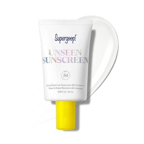 Supergoop! Unseen Sunscreen - SPF 50 - Clear & Invisible Face Sunscreen + Broad Spectrum + Makeup-Gripping Primer - Weightless, Scentless, Oil Free - Image 1