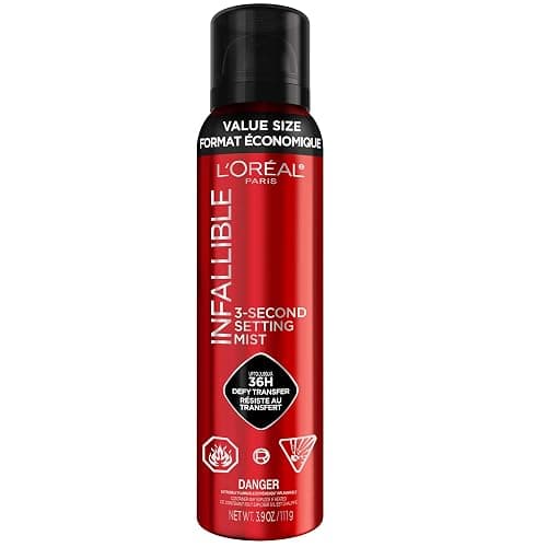 L’Oréal Paris Infallible 3-Second Makeup Setting Spray Jumbo Size, Microfine Mist for up to 36H Wear, Lightweight, Transfer Proof, Waterproof, Dries in 3 seconds, 150ml - Image 1