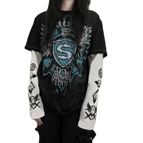 Grunge Clothes for Women Y2K Tops Long Sleeve Fairy Grunge Aesthetic Shirts Teen Girls Vintage Graphic Tees Fall - Image 1