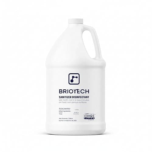 BRIOTECH Sanitizer Disinfectant Hypochlorous, Kill 99.99% of Viruses & Bacteria, Control Mold, Eliminate Odor, Gentle for Nursery & Play Rooms, Food Contact Surface Sanitizer, 1 Gallon Refill - Image 1