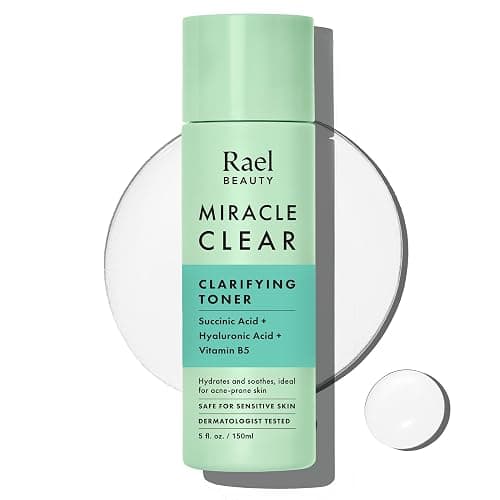 Rael Toner for Face, Miracle Clear – Daily Toner with Succinic Acid, Vitamin B5, Hydration, Korean Skin Care (5.1 oz) - Image 1