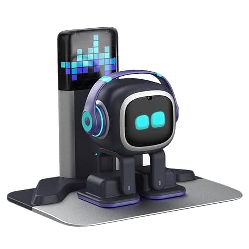 EMOPET AI Desk Robot Companion - ChatGPT Enabled with Voice Commands & Dance Feature, Interactive Robot Pet with Personality, Comes with Charging Home Station - Image 1