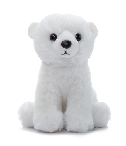 The Petting Zoo Polar Bear Stuffed Animal Plushie, Gifts for Kids, Wild Onez Babiez Zoo Animals, Polar Bear Plush Toy 6 inches - Image 1