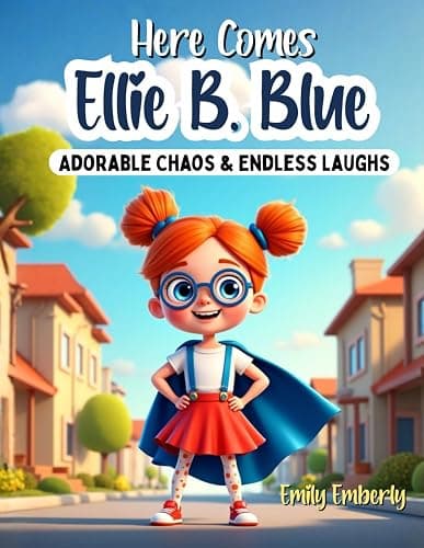 1st Grade Reading Books - Here Comes Ellie B. Blue: Adorable Chaos & Endless Laughs, 5 Minute Stories with morals and values - Gifts For 6-7 Year Old Girls - Image 1