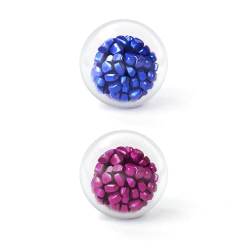 LiKee Therapy Exercise Stress Balls, Green and Purple, Hand Grip Strengthening Bundle - Purple&Blue - Image 1
