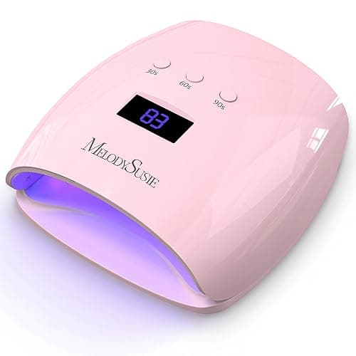 MelodySusie Detachable Base UV/LED Nail Lamp P-Plus30I for Hard Gel | 54W, 3 Timer Settings, Smart Sensor, LCD Display, 30 UV/LED Beads, Rhinestone Glue, Solid Nail Glue Gel, Liner Gel, Pink - Image 1