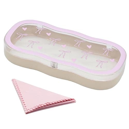 Glasses Case Hard Shell, Cute Sunglasses Case, Glass Cases for Eyeglasses Women, Clear Reading Eye Glass Cases - Image 1