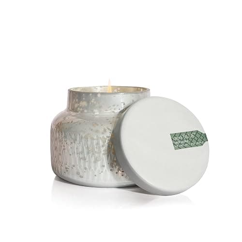 Capri Blue Holiday Mercury Jar Candle - Luxury Scented Candles for Home Decor - Long Lasting Soy Wax Blend- Decorative Jar for Holidays - Signature (Crystal Pine, 19 oz) - Image 1