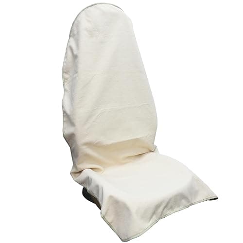 Hirritale Waterproof Car Seat Cover for Front Seats, Protector for Cars SUVs Trucks, Sweat Towel Seat Covers Bucket for Gym,Workout,Beach,Hiking,Running Swimming(Beige, 1PC) - Image 1