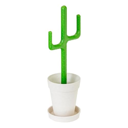 Vigar Cactus Toilet Brush Set, Toilet Brush and Holder Set with Cactus-Shaped Handle, Planter Base and Saucer for Bathroom, Home Cleaning Essentials - Image 1