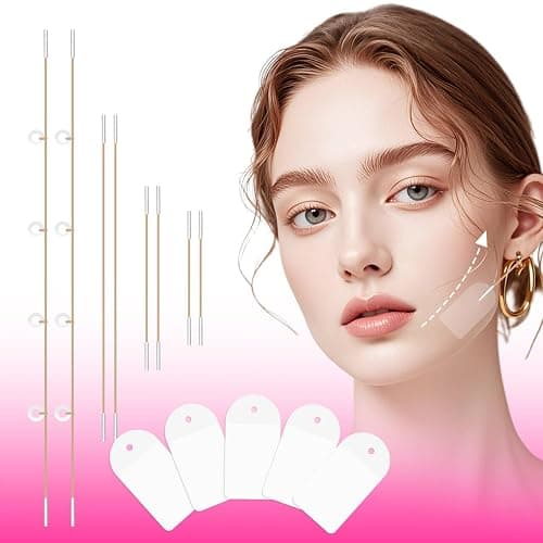 Face Lift Tape Invisible with String for Lifting Sagging Skin, 100Pcs | Ultra-thin Face Lift Tape With String for Neck, Jawline and Brow, Designed for Temporary lifting before makeup or Events - Image 1
