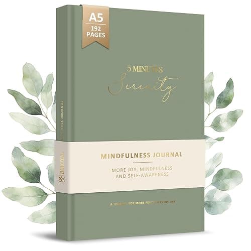 BIROYAL 5 Minute Journal - A5 Gratitude Journal for Women & Men - 20 Weeks Undated Self Care Journals for Women - Daily Journals with Prompts for Happiness, Mindfulness & Reflection - Self Care Gift - Image 1