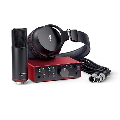 Focusrite Scarlett Solo Studio 4th Gen USB Audio Interface Bundle for the Songwriter, Guitarist or Vocalist with Condenser Microphone and Headphones for Recording, Songwriting, and Podcasting - Image 1