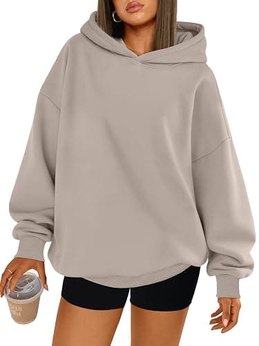 Trendy Queen Womens Oversized Hoodies Comfy Sweatshirts Fall Fashion 2025 Outfits Casual Tops Fleece Clothes with Pockets - Image 1