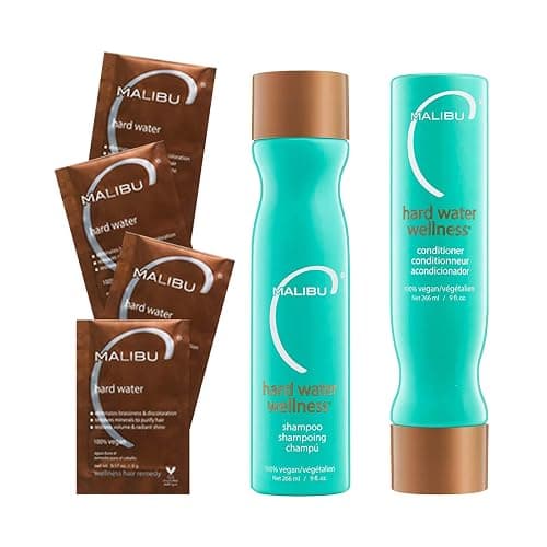 Malibu C Hard Water Wellness Remedy - Hard Water Shampoo, Conditioner & Hair Mask Packets for Removing Deposits and Impurities - Hydrating Hair Care Set (6 Ct) - Image 1