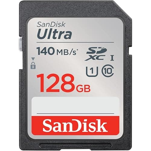 SanDisk Ultra SDXC card, 128GB SD Card (Memory card up to 140 MB/s read speeds, For entry level and mid-range compact camera's, Full HD Video, UHS-I, Class 10, U1) - Image 1