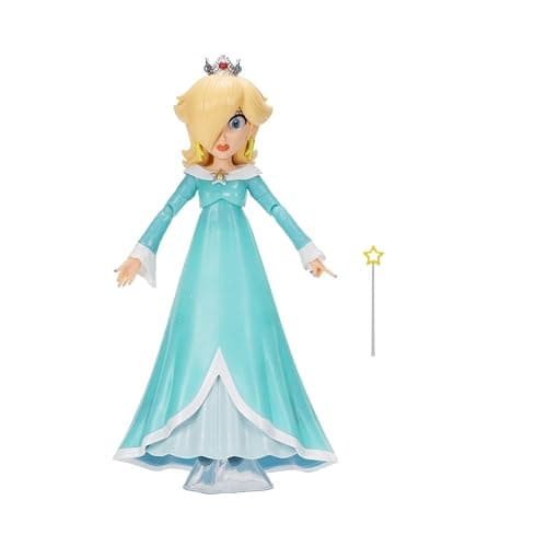 The Super Mario Galaxy Movie 5” Action Figures Series 1 – Rosalina Figure with Wand and Clear Stand Accessories - Premium Details 10 Points of Articulation - Image 1