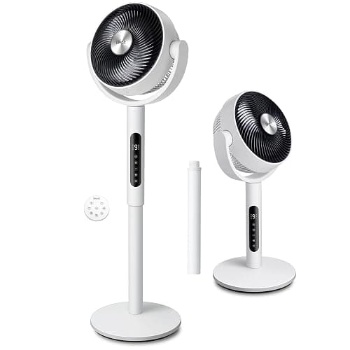 Levoit Standing Fan for Bedroom, CirculAir 120° Oscillating, Quiet 20dB, 9 Speeds, 4 Modes, DC Motor, 2 in 1 Pedestal & Tabletop, 82ft, Remote Control, Sensor, 9H Timer, 908CFM Ultra-High Airflow - Image 1