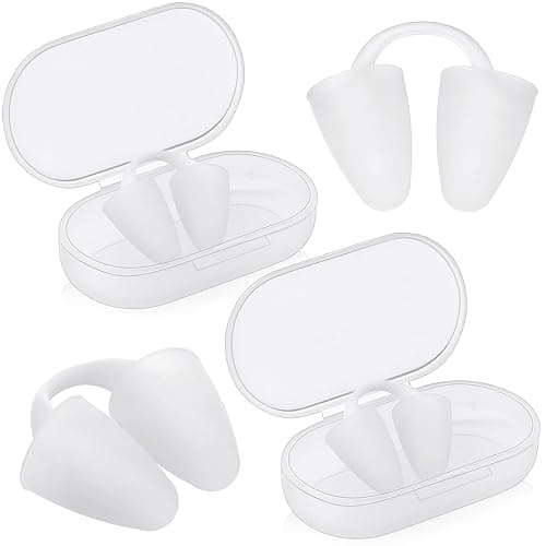 Relaxweex 2 Pack Nose Plugs for Swimming for Adults and Kids (Age 7-12), Waterproof Soft Silicone Swimming Protectors Nose Block Nostril Plugs for Swimmers Surfers Water Sports - Image 1