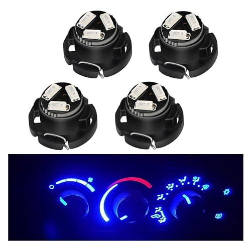RAVSOFT AC Climate Heater Control LED Lights Bulbs Kit replacement Compatible with 2002-2008 Dodge Ram 1500 2500 3500 Dakota (Blue), Pack of 4 - Image 1