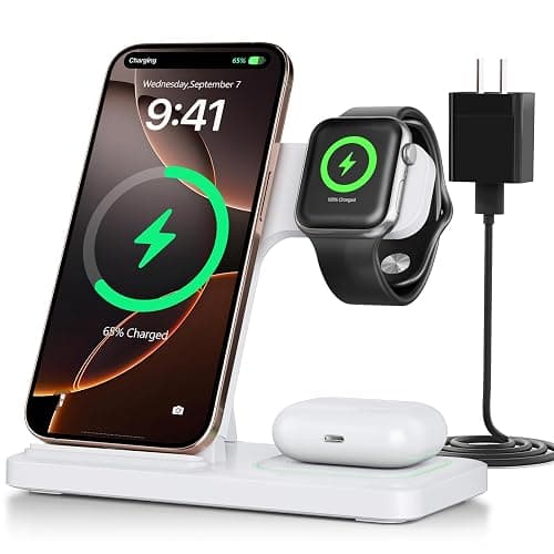 2025 Traveling Portable Wireless Fast Charger for Apple & Android Charging Station 3 in 1 Charging for iPhone17 16 15 14 13 12 11,Apple Watch & Air pods 4 3 2 Pro,Samsung Galaxy-Gifts for Family - Image 1