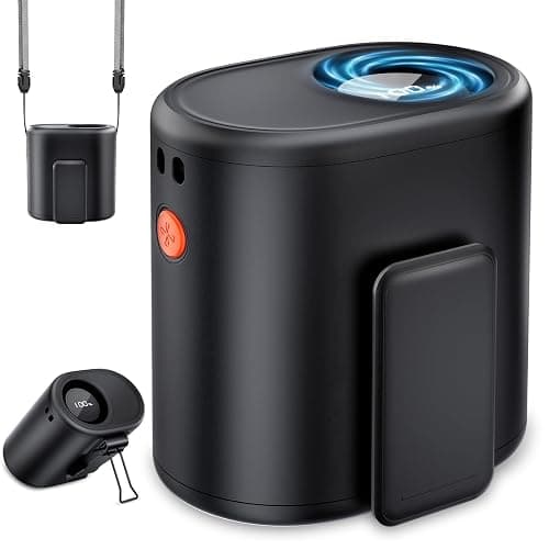AI Portable Waist Fan, 6-Speed 15,000RPM Strong Turbo Airflow, 30H Cooling Battery Powered Personal Fan Rechargeable, Wearable Hands-Free Shirt/Belt/Body Fan for Travel, Work, Outdoor, Gift for Men - Image 1