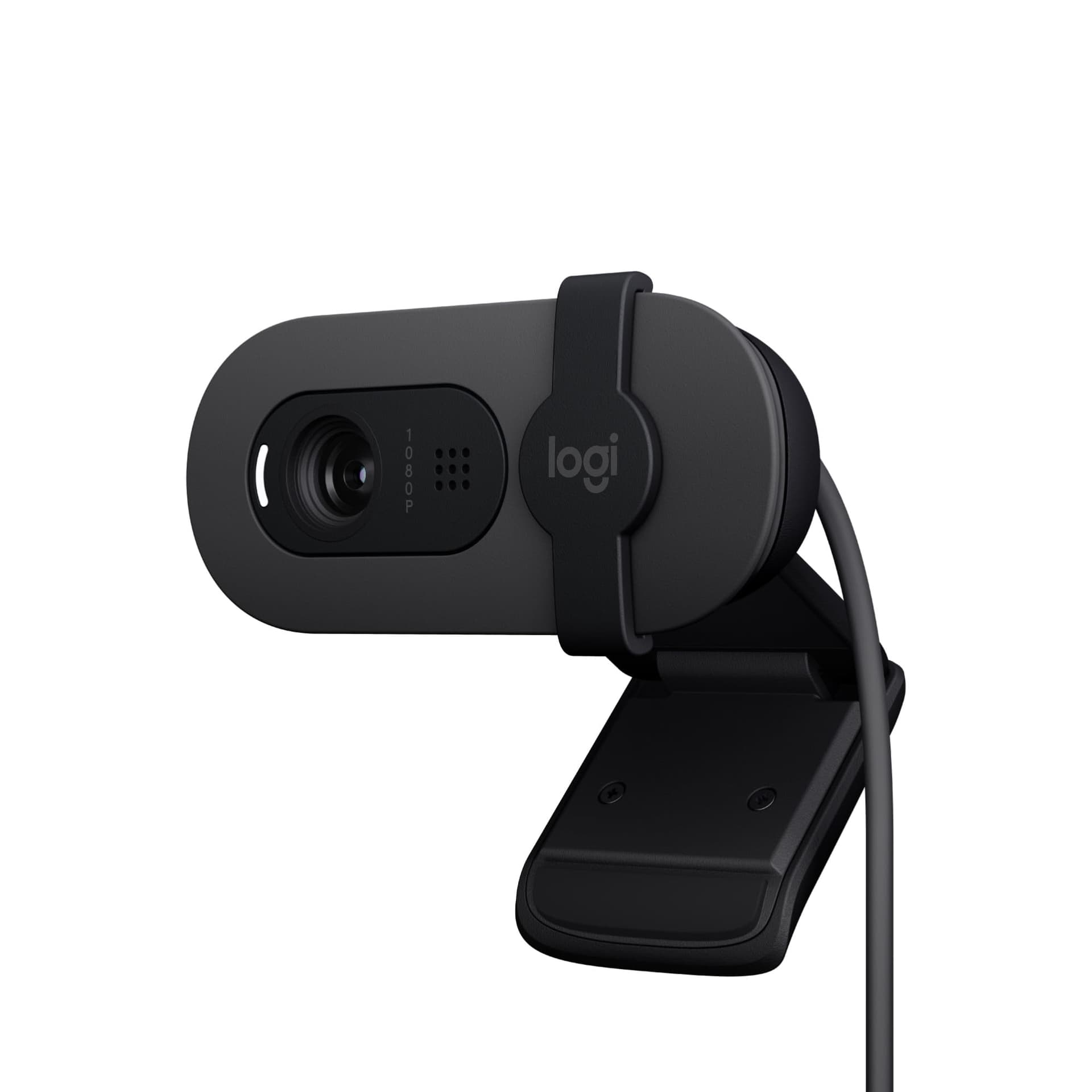 Logitech Brio 100, cámara Web Full HD para reuniones y Streaming, Equilibrio iluminación automático, micrófono Integrado, Tapa de privacidad, USB-A, para Microsoft Teams, Google Meet, Zoom - Grafito - Image 1
