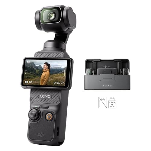 DJI Osmo Pocket 3 + Mic 2 (2 TX+1 RX+Boîtier de Recharge), cam. de vlog avec CMOS 1" et vidéos en 4K/120 IPS, stabilisation à 3 Axes, Map Rapide, Suivi Facial/d’Objet, écran Tactile Rotatif de 2" - Image 1