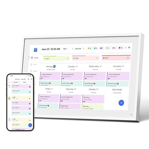 10.1" Digital Calendar, Meal Planner, Duty Chart, to Do List,HD Smart Touch Screen Home Interactive Smart Electron Calender - Built-in Digital Photo Frame Function (white, 10.1) - Image 1