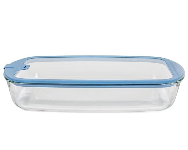 Sio 9x13 Glass Baking Dish with GLASS LID Lids Large Airtight Casserole Dish for Oven Pan Dishes Food Storage Containers Lids Glass Silicone Sets Bakeware Bread Pan Tray Sheet Ceramic Tins Non Toxic - Image 1