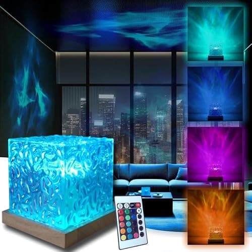 Ocean Wave Light Projector | Northern Lights Aurora & Water Ripple Lamp | Ocean Mood Light & Night Light with Remote, Multi-Mode Moving Waves & Aurora Effects for Bedroom, Living Room, and Party Decor - Image 1