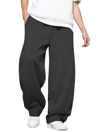 LuminBlaze Men’s Baggy Sweatpants with Elastic Drawstring Waist, Breathable Wide-Leg Casual Loose Cotton Joggers Deep Pockets - Image 1