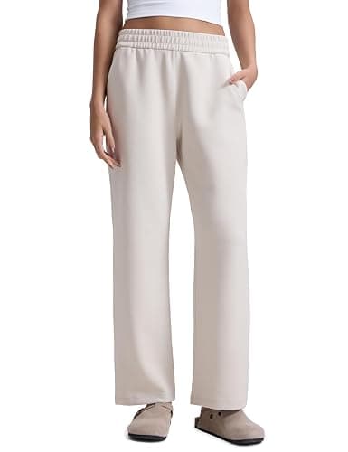 CRZ YOGA SoftAura Wide Leg Sweatpants Women 29"/31" Modal High Waisted Lounge Travel Casual Sweat Pants with Pockets - Image 1