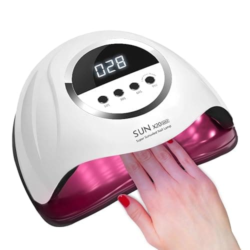 320W UV LED Nail Lamp, Professional Nail Dryer Gel Polish Light with 72 Beads, UV Nail Light with 4 Timer Settings, Nail Polish Curing Gel LED Dryer with Automatic Sensor, LCD Display - Image 1