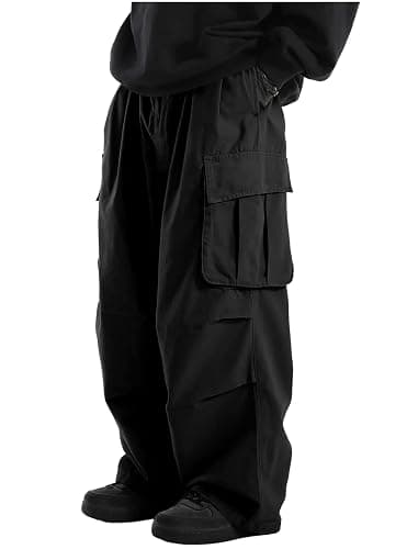 ZAFUL Men's Baggy Cargo Pants Casual Drawstring Loose Fit Hip Hop Pants Flap Pockets Trousers for Streetwear - Image 1