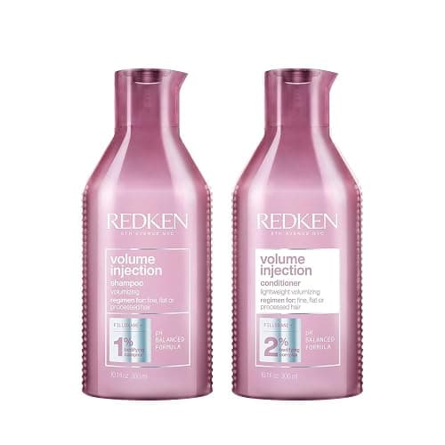 Redken Volume Injection Shampoo & Conditioner Set For Fine Hair - Adds Lift & Body, Volumizing & Detangling Without Weighing Down, Paraben-Free - Image 1
