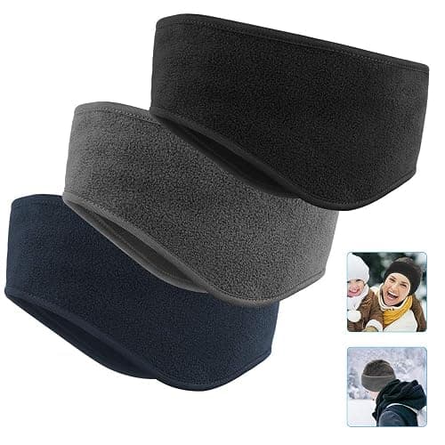 Komake Ear Warmers Headband, Fleece Earmuffs Running Headband Winter Ear Covers Moisture Wicking Ski Sport Headband for Men & Women (19.2 inches, One Size, Cycling) - Image 1