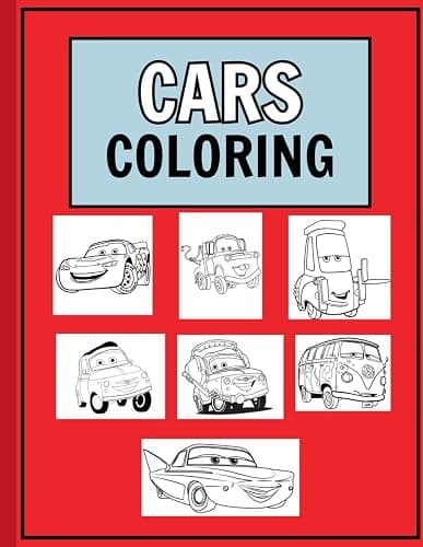 Cars Coloring Book: 100 BIG Pages Full of Easy to Color Vehicles – Kids Ages 1-4. (Toddler Coloring) - Image 1
