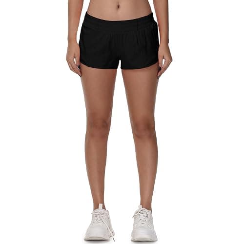 MCEDAR Women's Running Shorts Low Waisted 2.5",Lightweight Active Workout Quick Dry Gym Athletic Sports Shorts Zip Pocket - Image 1