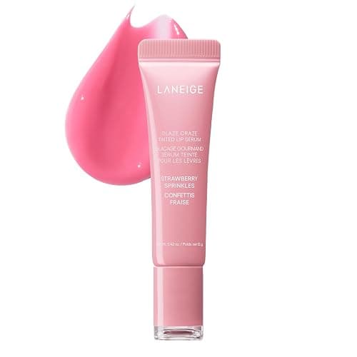 LANEIGE Glaze Craze Tinted Lip Serum: Hydrating Lip Serum for Glossy, Nourished Lips with Plumping Polypeptides - Strawberry Sprinkles - Image 1