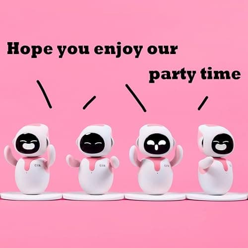 ENERGIZE LAB Eilik – Touch Interactive Toys, Cute Robot Pets with Abundant Emotions. Idle Animations&Mini-Games, Unique Gift for Girls & Boys. Support Update.(Blue + Pink Combination) - Image 1