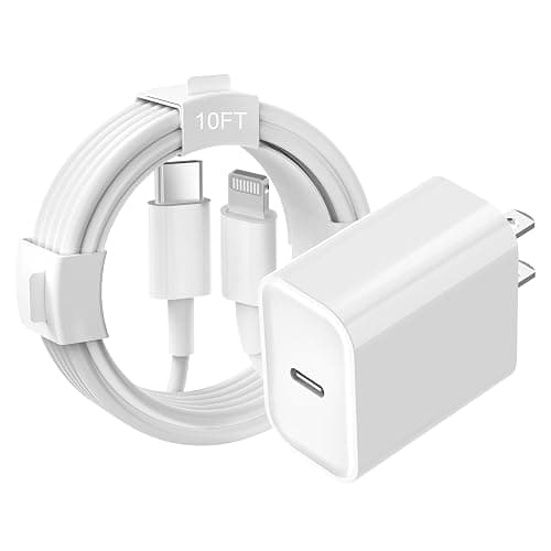 iPhone Charger Fast Charging 10 Feet, PD USB C Wall Charger Block Lightning Cord with 10FT Long Type C to Lightning Fast Charging Data Sync Cable Compatible with iPhone 14 13 12 11 XS XR X 8 SE iPad - Image 1